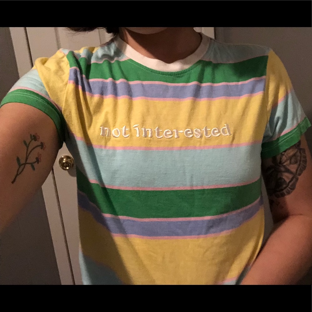 Bright striped crop top
